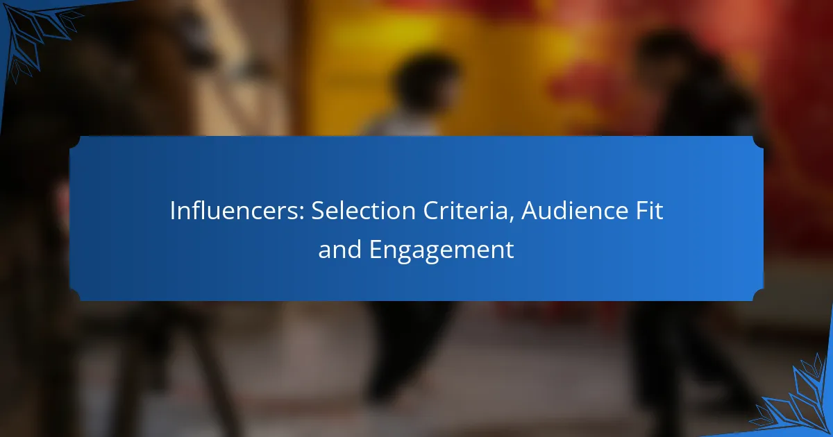 Influencers: Selection Criteria, Audience Fit and Engagement