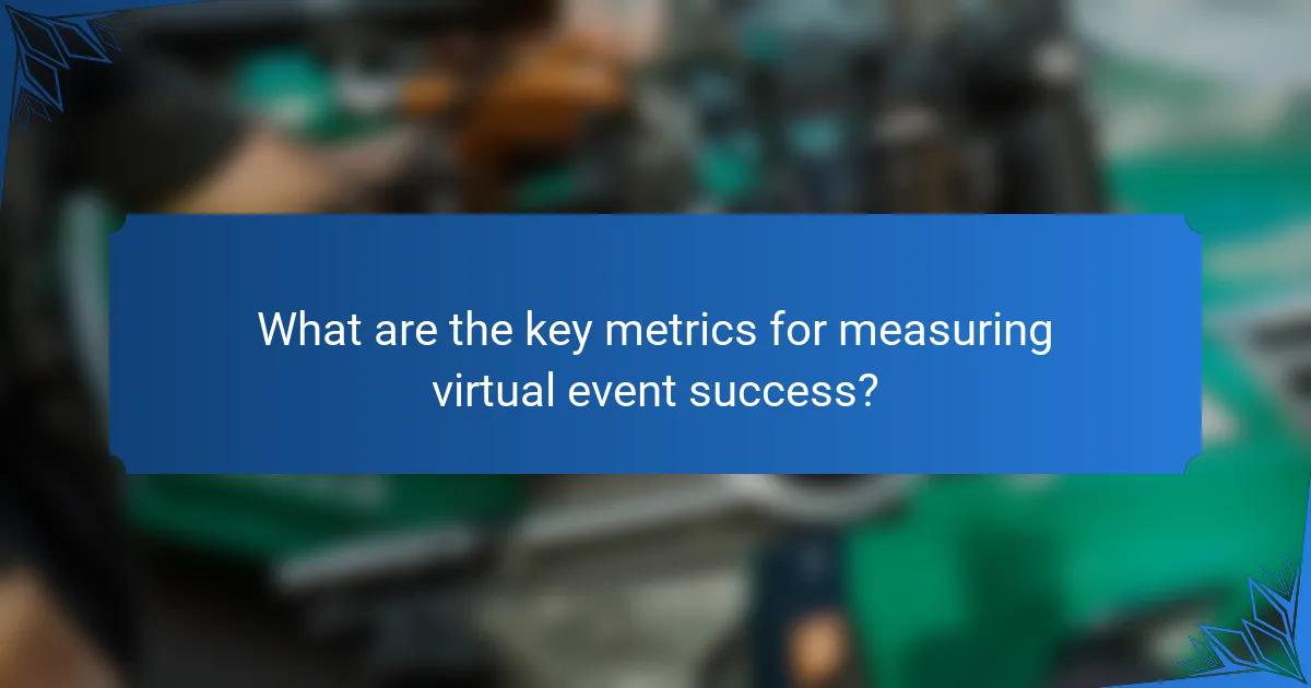 What are the key metrics for measuring virtual event success?